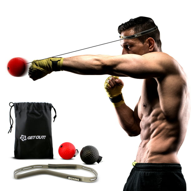 1PC Boxing Punch Exercise Fight Ball With Head Band Reflex Speed Training Tool